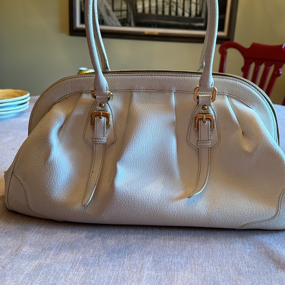 AUTHENTIC PRADA White leather bag - Picture 3 of 12